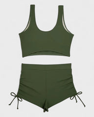 Fabienne | Bikini avec short et haut cache-cœur